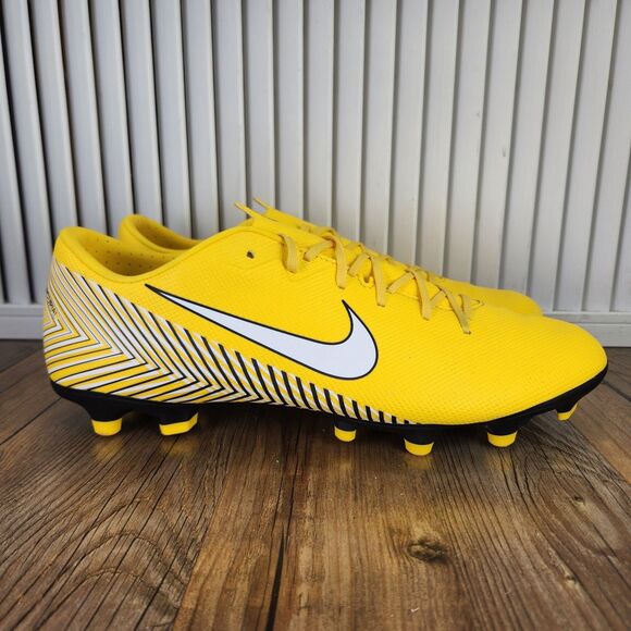 Nike Vapor 12 Academy Neymar Jr FG/MG Mens Sz 11 Yellow Soccer Cleats AO3131-710 - Picture 1 of 9